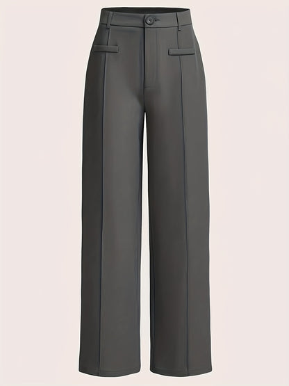 European And American Women'S High-Waisted Straight Wide-Leg Casual Long Pants for Spring, Autumn, And Winter.