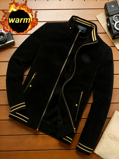 Men's Lightweight Fleece Stand-Collar Coat for Fall Winter