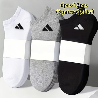 Unisex Invisible Sports Socks 3 or 6 Pairs Moisture-Wicking