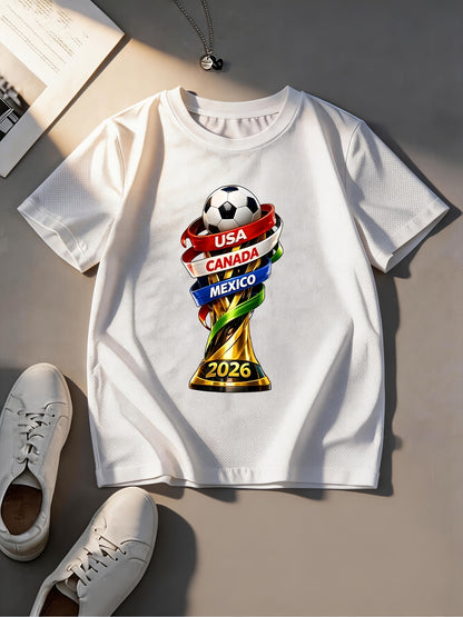 2026 FIFA World Cup Boys Mesh T-Shirt - Summer Sportswear