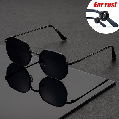 Unisex Polygonal Frame Sunglasses with UV400 Protection