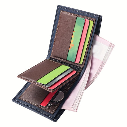 Travel Accessories Travel Wallet Premium Men's Card Holder Daily Use ID Case with 8 Card Slots Unisex Ticket Holder Coin Purse Suitable for and Middle-Aged Christmas Gift