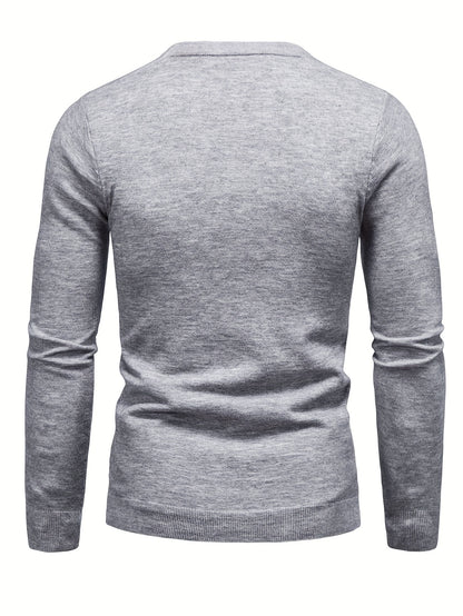 2023 New Cross-border Autumn and Winter Men's Round Neck Random Print Round Neck Knitted Sweater
