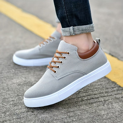 Classic Canvas Skate Shoes for Men in Spring And Summer - Breathable, Non-Slip, And Durable Lace-Up Sneakers, Perfect for Everyday Casual Wear - ayq