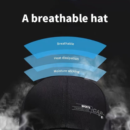 Unisex Baseball Cap, Breathable Summer Sun Hat, Trendy Peaked Cap With 3B-YS Print, Adjustable Casual Sports Cap