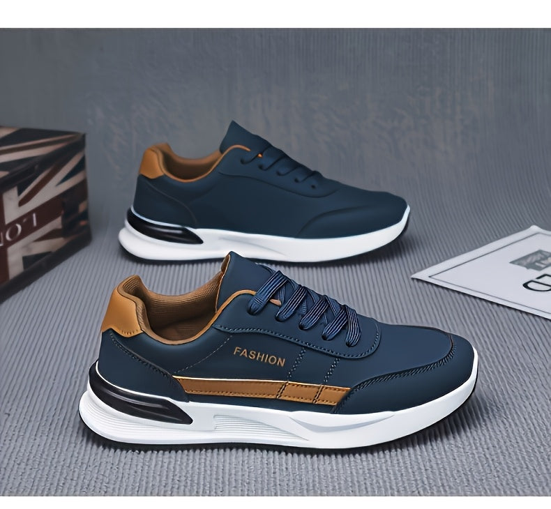 Men's Road Running Shoes, Large Size Men's Outdoor Hiking Shoes, Lace-up Walking Shoes, Training Shoes, Low-top Running Shoes, Trendy Skate Shoes, Student Casual Sneakers for Spring, Summer, Autumn, and All Seasons - ayq
