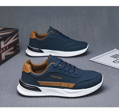 Men's Road Running Shoes, Large Size Men's Outdoor Hiking Shoes, Lace-up Walking Shoes, Training Shoes, Low-top Running Shoes, Trendy Skate Shoes, Student Casual Sneakers for Spring, Summer, Autumn, and All Seasons - ayq