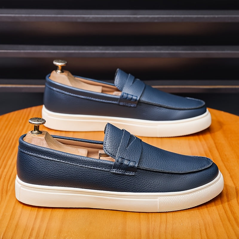 Men's Casual Slip-On Loafers with Non-Slip PVC Sole