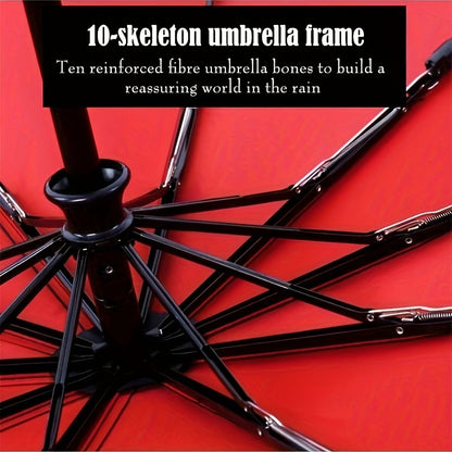 Automatic Open/Close, Windproof Tri-Fold Umbrella - Durable, Thickened Canopy for Enhanced Rain Protection, Ideal for Business Use, Automatic Folding Umbrella