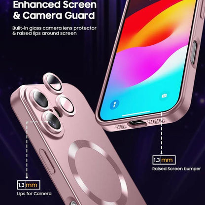 Luxury Metallic Paint Soft TPU Case for iPhone 16 16 Pro 16 Plus 16 Pro Max Cover with Magnetic for Magsafe Shockproof