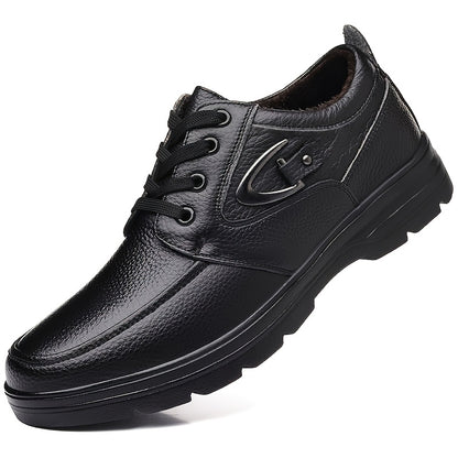 Men's Vintage Leather Winter Casual Lace-Up Shoes