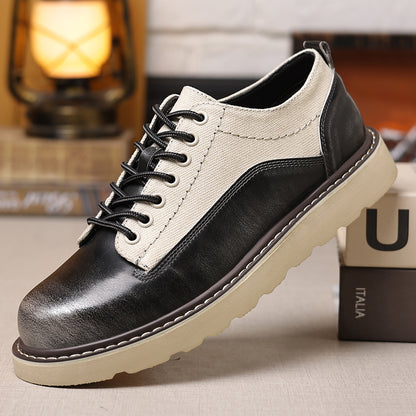 Men's Retro Lace-Up Dress Shoes Wide Fit for Casual & Business