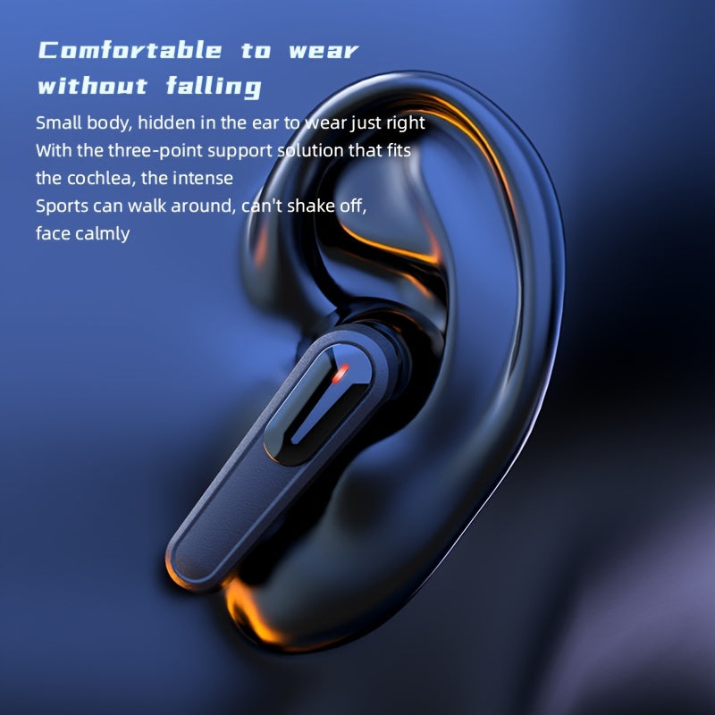 2024 Upgraded Wireless Earbuds with LED Display - Touch Control, In-Ear TWS Headphones for Sports & Gaming, Compatible with iOS/Android, USB Charging Case Included, Non-Waterproof, Plastic Build, Wireless Listening|Stylish In