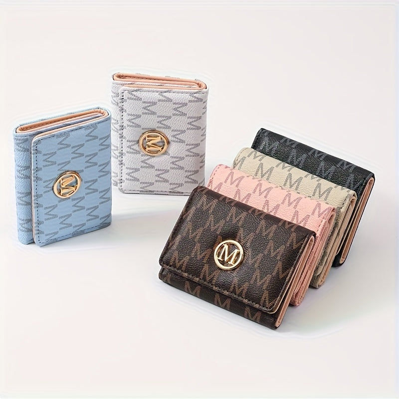 2025 New Women's Wallet Short European and American PU High-end Coin Purse Printed Multi Card Slot  Wallet Wallet Card Holder