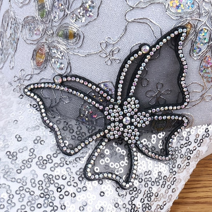 Women's Adjustable Breathable Baseball Cap with Sequin Butterfly