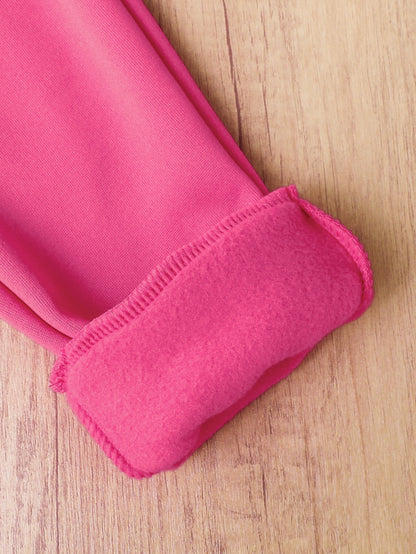 Series Stitch աղջիկների երկկտոր աշուն-ձմեռ նոր վերնաշապիկի հավաքածու - հասանելի է բազմաթիվ գույներով, մուլտֆիլմային նախշերով զարդարանքներ, 3-10 տարեկան, բացօթյա գործունեության համար նախատեսված բրդյա կտոր, խիտ