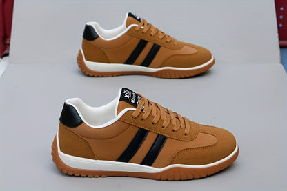 Men's Casual Comfortable Low Top Lace Up Sneakers, Non-slip Breathable Canvas Shoes For All Seasons
