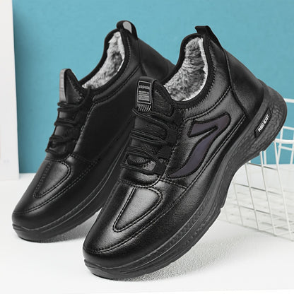 Men'S Winter New Plush Shoes, Thickened for Comfort, Soft And Warm, Lightweight Casual Boots, Loose-Fitting Snow Boots