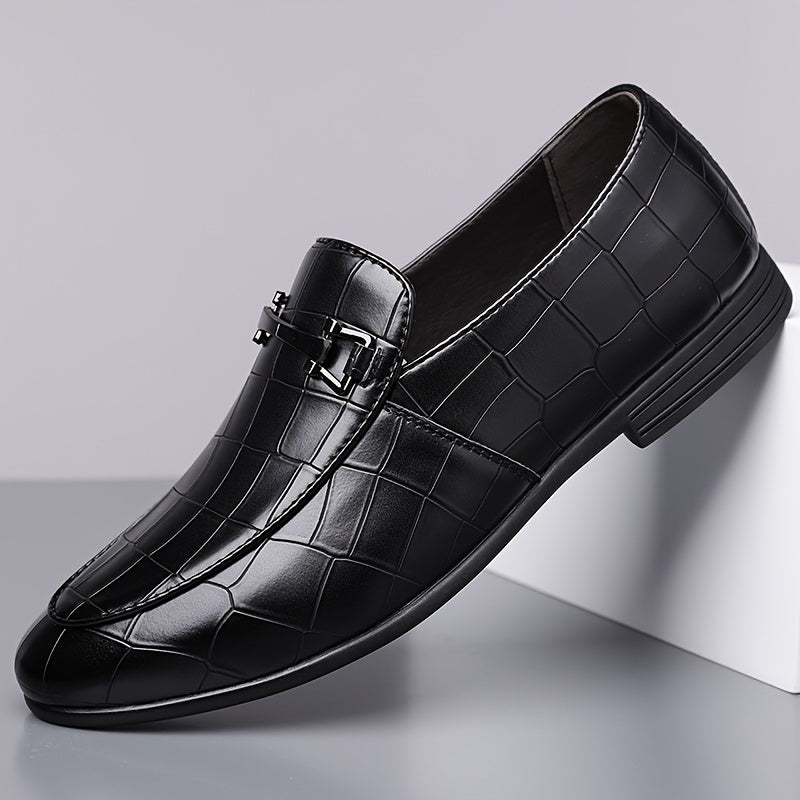 Men's Plus Size Oxford Shoes, British Style Business Casual Slip-Ons