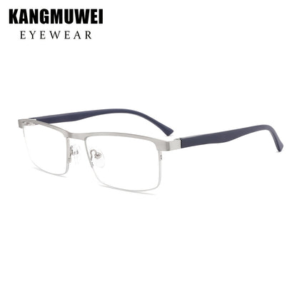 Unisex Semi-Rimless Photochromic Clear Lens Glasses, Stainless Steel