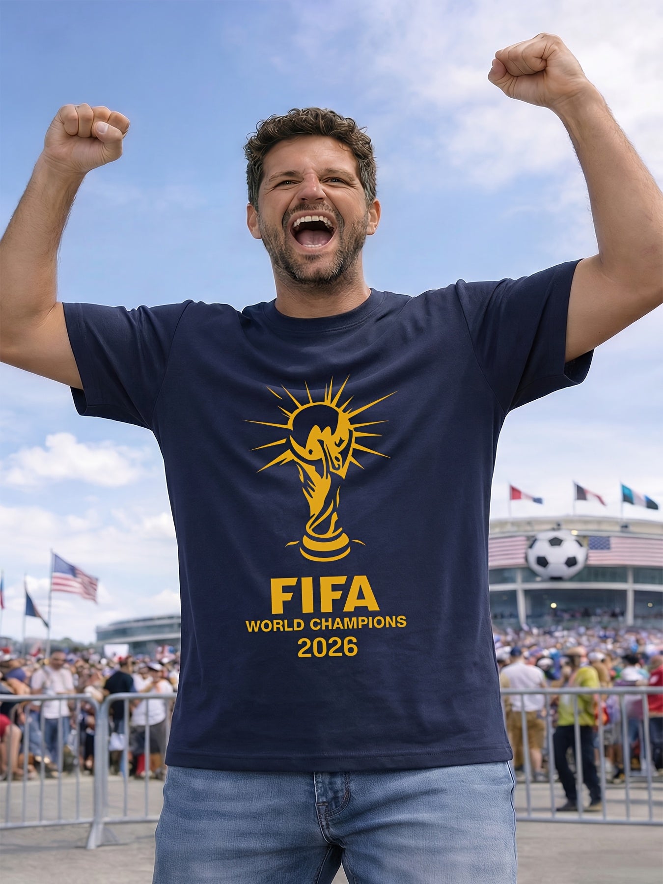 Men's 2026 FIFA World Cup Casual Crew Neck T-Shirt