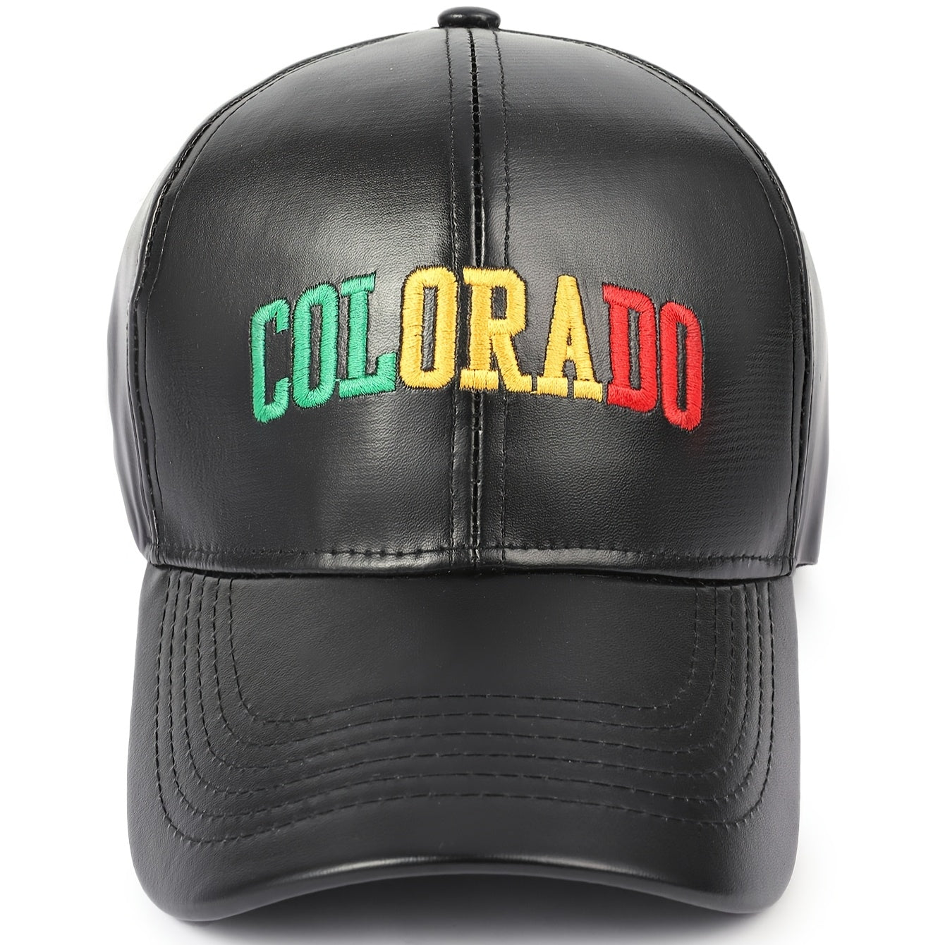 Unisex PU Leather Baseball Cap Adjustable Breathable Style