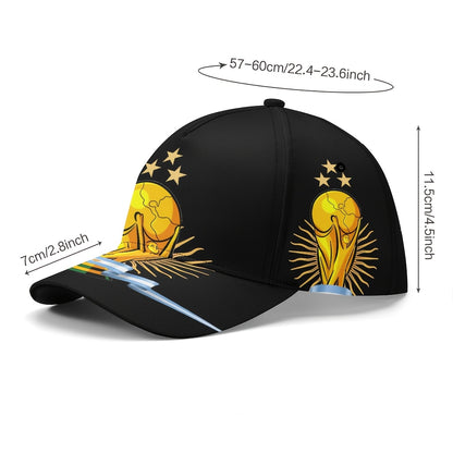 Adjustable FIFA World Cup Baseball Cap with Flag Print