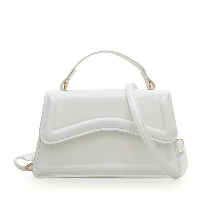 Թարմ և նորաձև փոքրիկ քառակուսի պայուսակ, մի ուսի վրա կրծկալով պայուսակ, երիտասարդական և հաճելի ոճով, մագնիսական ճարմանդով փակվող պայուսակ, միագույն, ինտերնետում հայտնի և սիրված պայուսակ