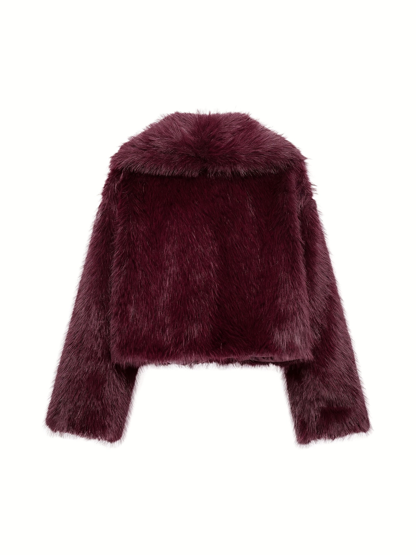 Women'S Thick Fox-like Fur Coat - Elegant Winter Jacket with Button Front Closure, Non-Stretchy Luxury Outerwear for Cold Weather, Chic Coat for Everyday & Formal Events (INDEFEIR), Winter Jacket, Formal Event Attire, Plush T