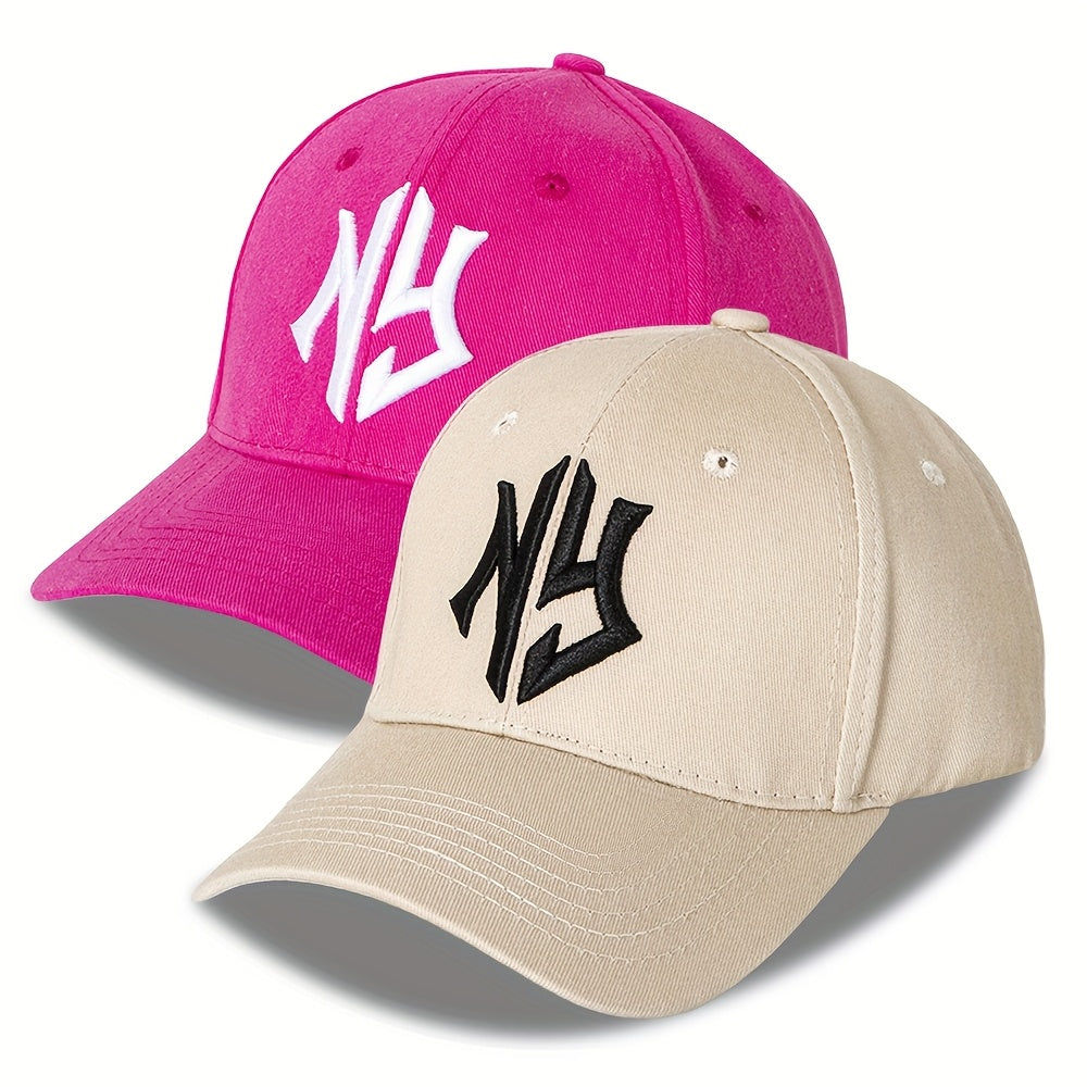 Unisex Embroidered Baseball Caps for Couples - Lightweight Casual Hats