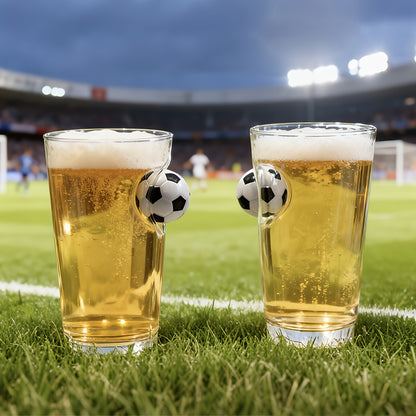 Football Glass Mug - Transparent Reusable Drinkware