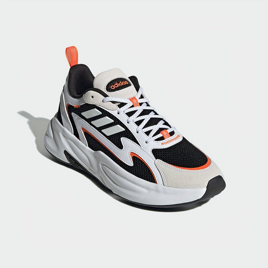 Adidas Men'S  Women'S JH7371 Running Shoes - Breathable Mesh Upper, Cushioned EVA Sole, Lightweight Low-Top Design for Gym, Training  Casual Wear - White/Black/Orange Accents, Gym Shoes, Sleek Sporty Look, Durable Rubber So