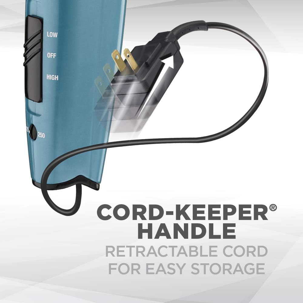 Conair Hair Dryer with Folding Handle and Retractable Cord, 1875W Travel Hair Dryer, Conair Blow Dryer