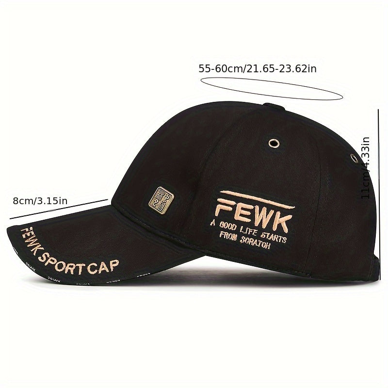 Unisex Breathable Cotton Baseball Cap with Metal Vent Eyelets