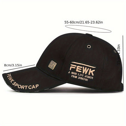 Unisex Breathable Cotton Baseball Cap with Metal Vent Eyelets