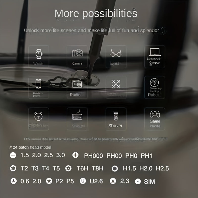 25 in 1 Precision Screwdriver Set, Multifunctional Repair Tool, Household Repair Tool, Suitable for Mobile Phone And Tablet Disassembly, Furniture Repair, Car Repair, Christmas Halloween Birthday Gift