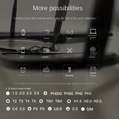 25 in 1 Precision Screwdriver Set, Multifunctional Repair Tool, Household Repair Tool, Suitable for Mobile Phone And Tablet Disassembly, Furniture Repair, Car Repair, Christmas Halloween Birthday Gift