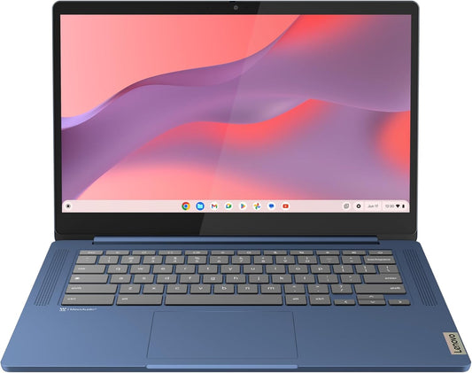 Lenovo Ideapad Slim 3 Chromebook - 2024 - Lightweight Laptop - Waves Maxxaudio® Speakers - 14" HD Display - HD 720P Camera - 4GB Memory - 64GB Storage - Mediatek Kompanio 520 - Abyss Blue