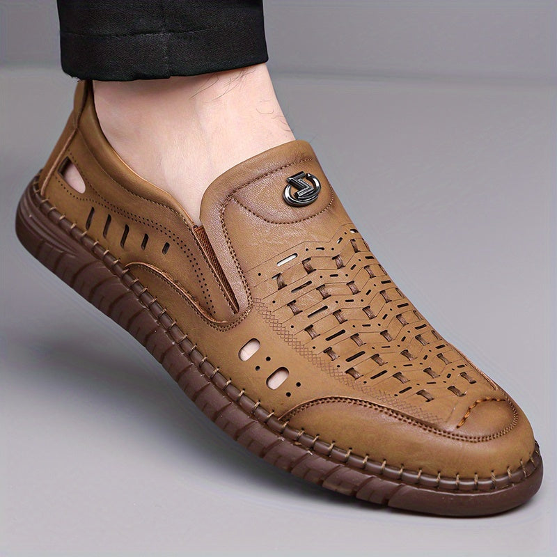 Men's Breathable Business Casual Shoes with Rubber Sole