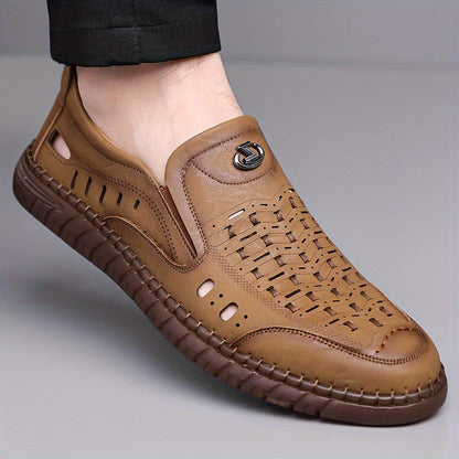 Men's Breathable Business Casual Shoes with Rubber Sole