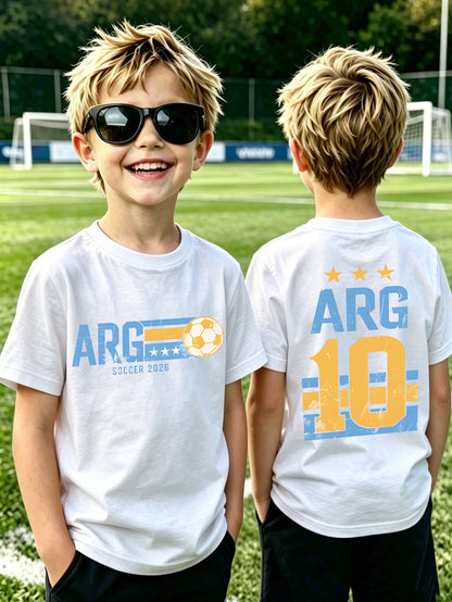Children's Casual Cotton T-Shirt with Double-Sided Print