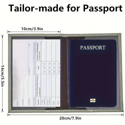 1 PC Gilding Passport Cover Holder, Travel Wallet Passport Case