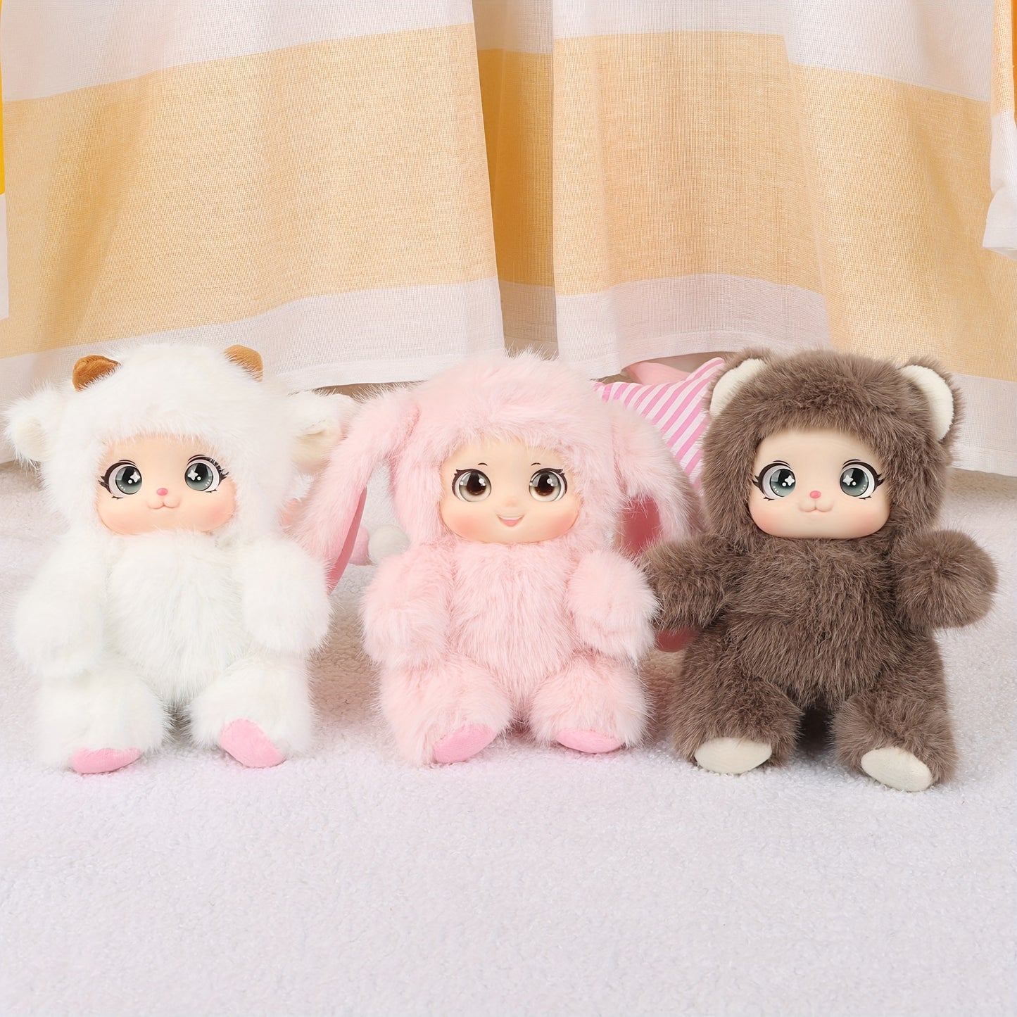 AURAESIN Plush Toys - Super Soft Huggable Bunny Bear Sheep Dolls, // Cuddly Stuffed Animals Suitable for Bedside & Desk Decor, Christmas Gifts for & s