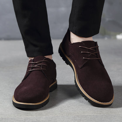 Men's Classic Lace-Up Oxfords with Cushioned Sole, All-Season