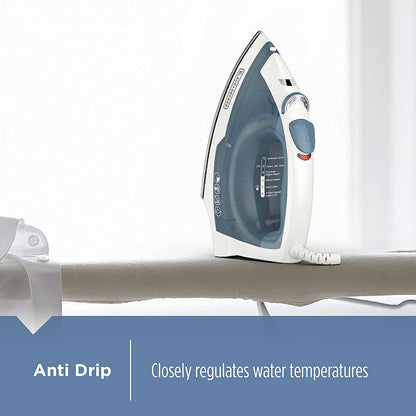BLACK+DECKER Easy Steam Compact Iron for Clothes, Automatic Shutoff, Nonstick Plate, Light Weight, 1200 Watts