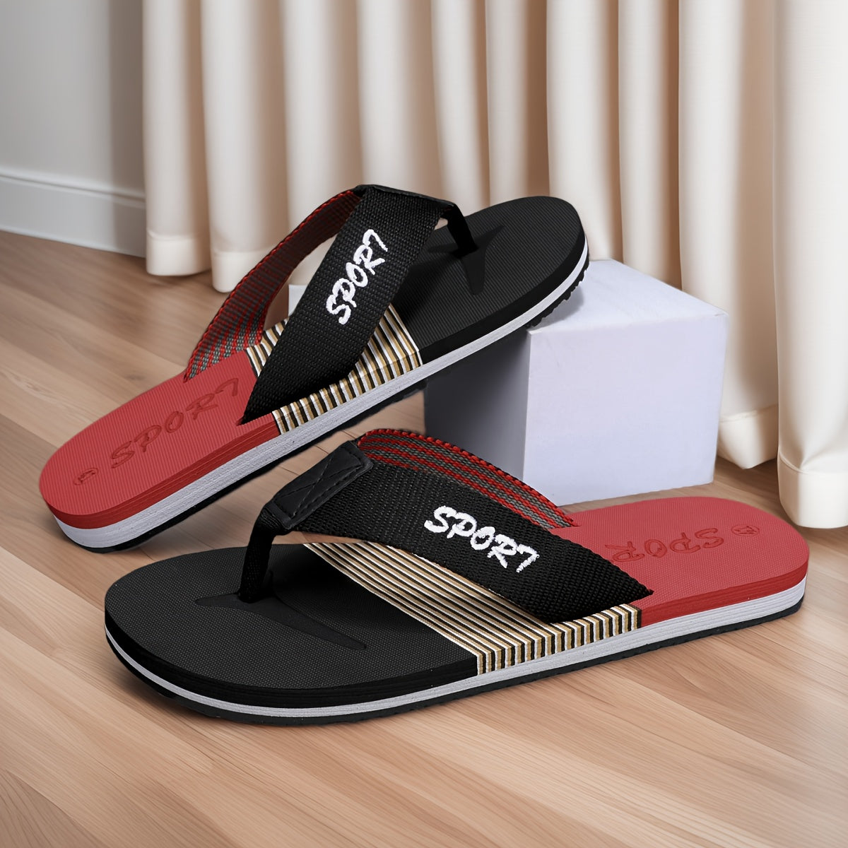 Men's Lightweight Breathable Flip-Flops for Summer & Casual Wear