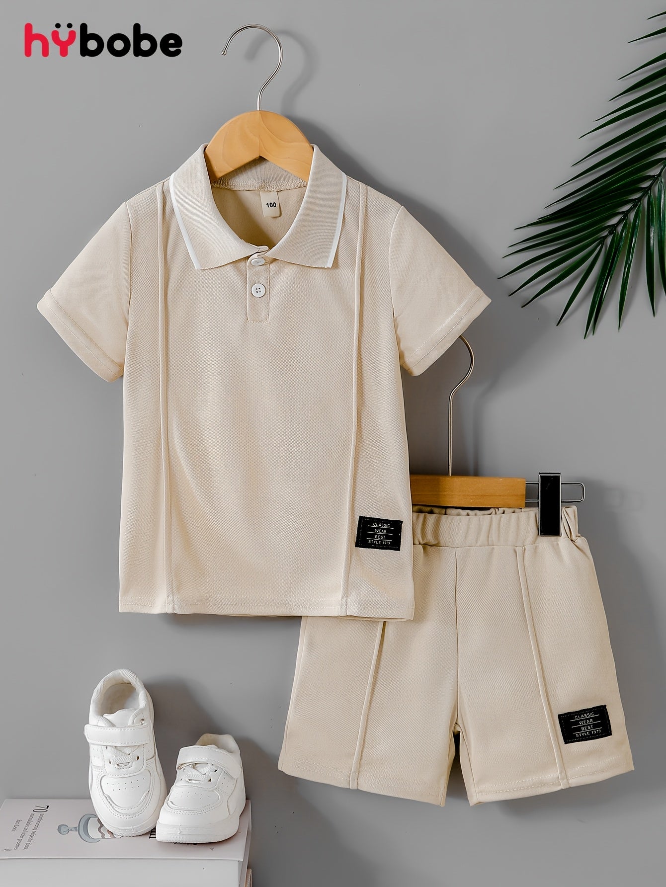 Boys' Summer Polo Shirt & Shorts Set, Casual Lightweight 2-Piece