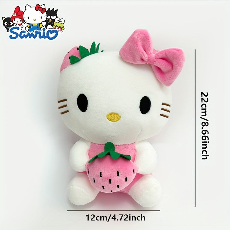 Sanrio Hello Kitty Plush Doll - Bright & Cute Strawberry Hugging Body Soft Collectible Figure, Girls Room Decor Gift for, Women, (Hello Kitty Plush Toy)