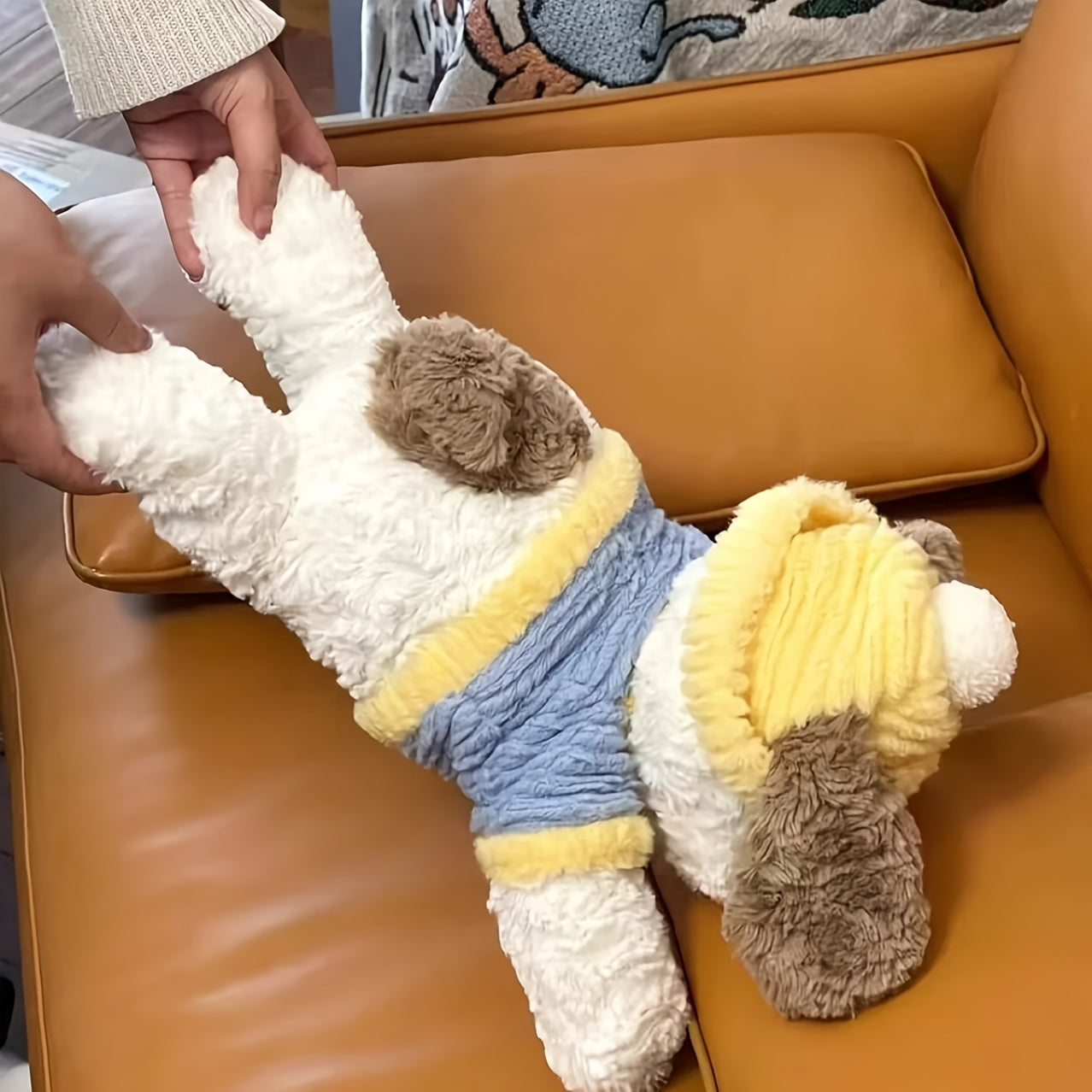 Սիրուն փափուկ խաղալիք շան տեսքով, իդեալական է գրկախառնվելու համար։ Այս փափուկ խաղալիք կենդանին ծառայում է որպես դեկորատիվ բարձ և հիանալի ընկերակից է։ Հիանալի է որպես նվեր ծննդյան և տոների համար սիրելիների համար։