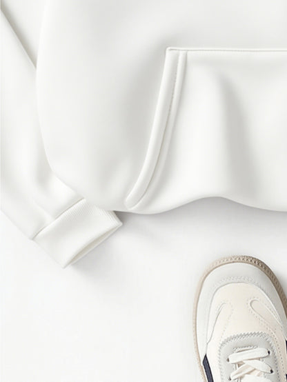 Women's White 2025 New Year & Christmas Hooded Sweatshirt - Goodbye 2024 2025 Print with Snowflakes & Candy Canes, Cozy Winter Pullover Hoodie, Relaxed Fit Casual Sweater for Holiday Parties & New Year's Eve Outfits